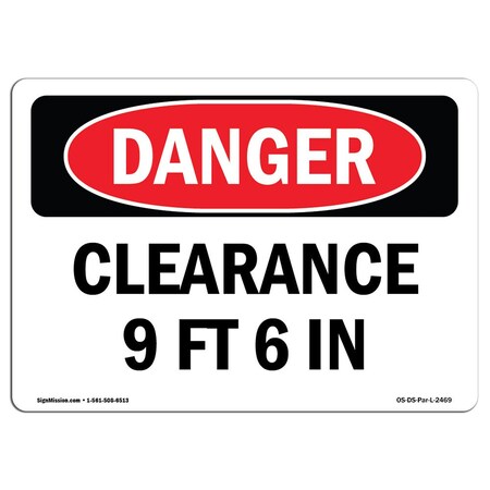 OSHA Danger, 3.5 Height, Decal